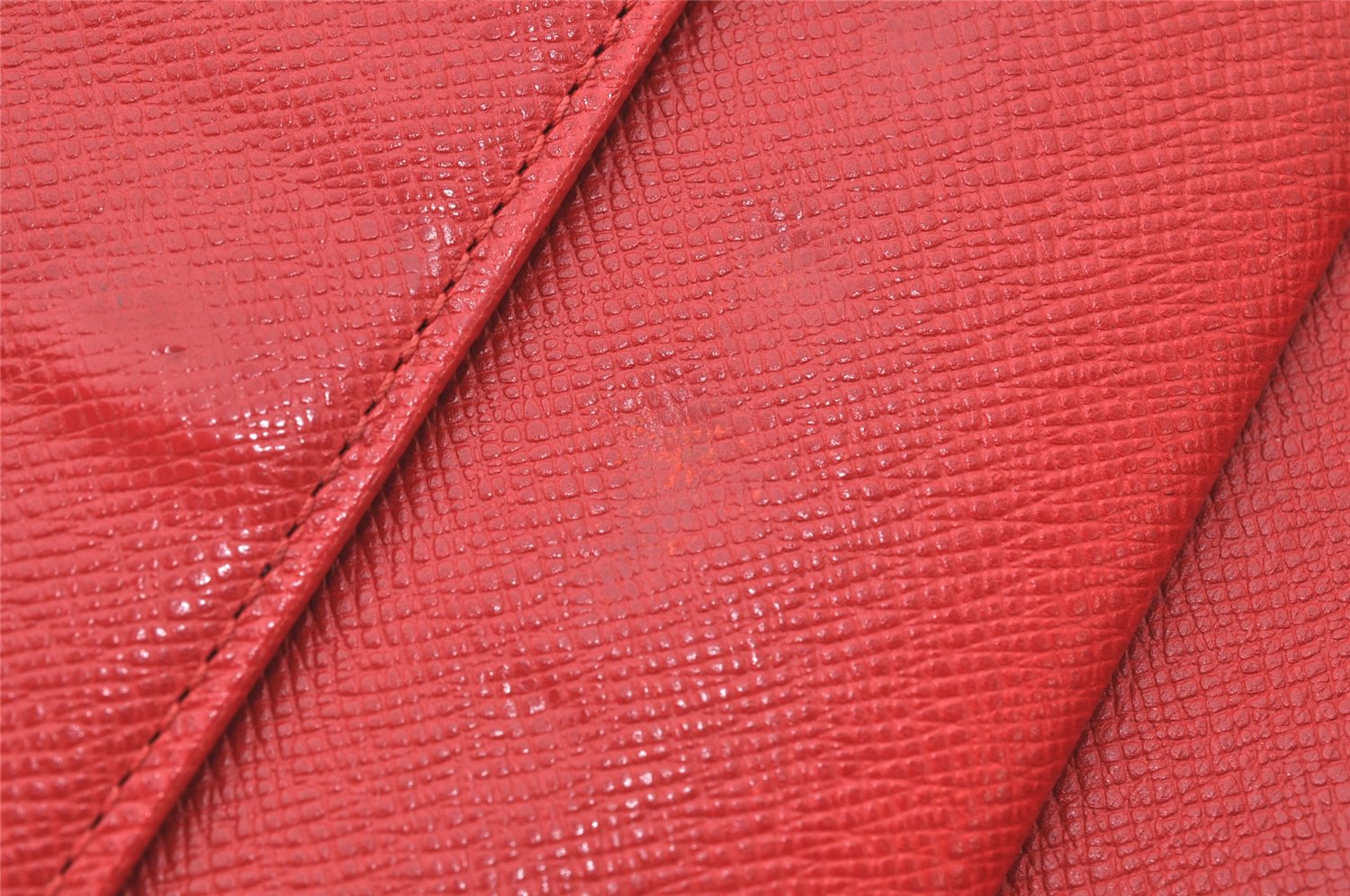 Authentic Louis Vuitton Epi Porte Tresor Etui Papier Wallet Red M63717 LV 4808K