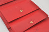 Authentic Louis Vuitton Epi Porte Tresor Etui Papier Wallet Red M63717 LV 4808K