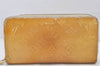 Authentic Louis Vuitton Vernis Zippy Wallet Long Purse Yellow M90142 LV 4809K