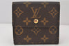 Authentic Louis Vuitton Monogram Portefeuille Elise Wallet M61654 LV Junk 4812K