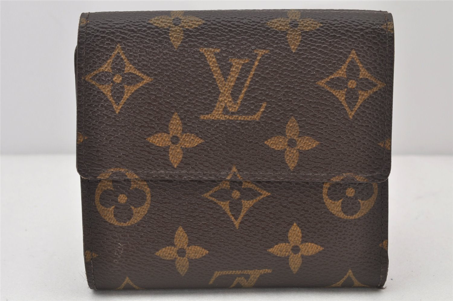 Authentic Louis Vuitton Monogram Portefeuille Elise Wallet M61654 LV Junk 4812K