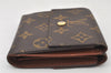 Authentic Louis Vuitton Monogram Portefeuille Elise Wallet M61654 LV Junk 4812K