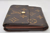 Authentic Louis Vuitton Monogram Portefeuille Elise Wallet M61654 LV Junk 4812K