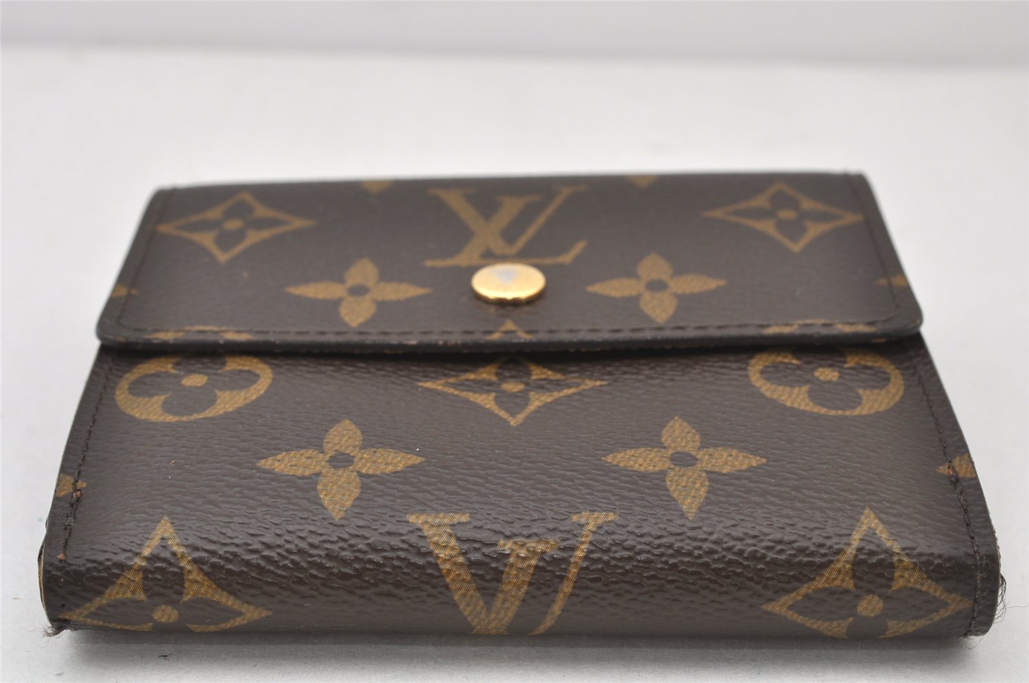 Authentic Louis Vuitton Monogram Portefeuille Elise Wallet M61654 LV Junk 4812K