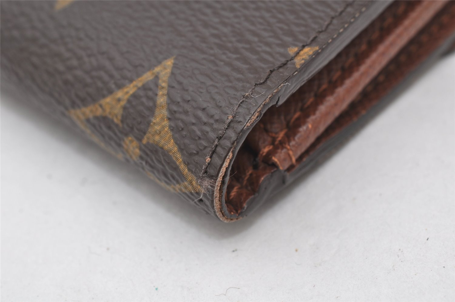 Authentic Louis Vuitton Monogram Portefeuille Elise Wallet M61654 LV Junk 4812K