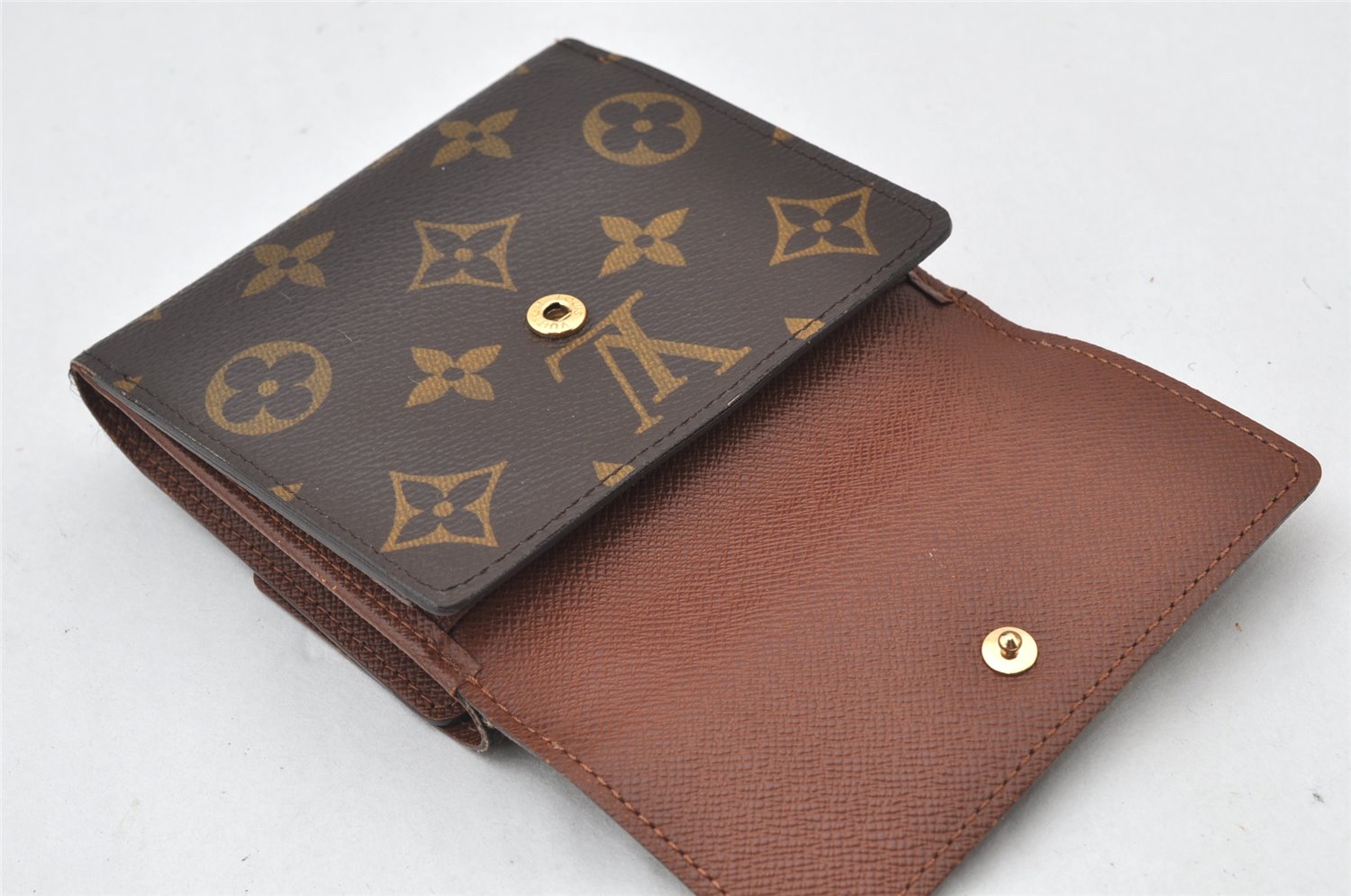 Authentic Louis Vuitton Monogram Portefeuille Elise Wallet M61654 LV Junk 4812K