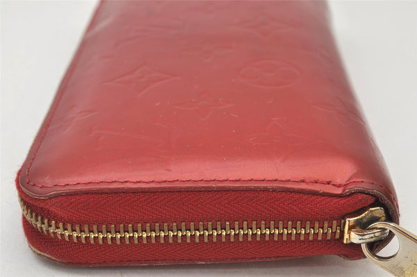 Authentic Louis Vuitton Vernis Zippy Wallet Long Purse Red M91981 LV 4813K