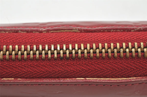 Authentic Louis Vuitton Vernis Zippy Wallet Long Purse Red M91981 LV 4813K