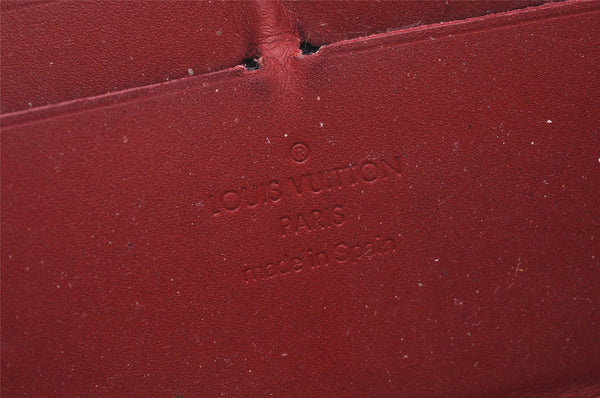 Authentic Louis Vuitton Vernis Zippy Wallet Long Purse Red M91981 LV 4813K