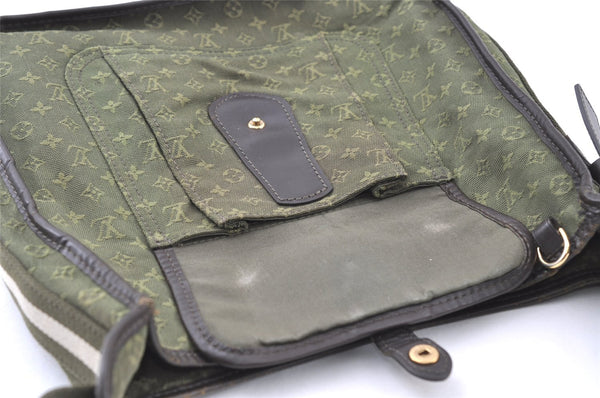 Authentic Louis Vuitton Monogram Mini Besace Mary Kate Shoulder Bag Green 4814I