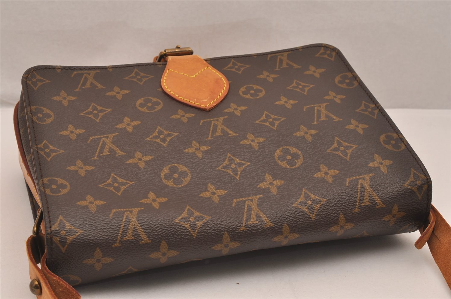 Authentic Louis Vuitton Monogram Cartouchiere GM M51252 Shoulder Cross Bag 4814J