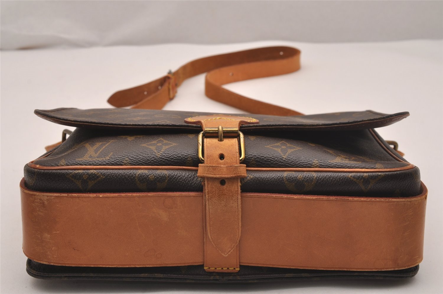 Authentic Louis Vuitton Monogram Cartouchiere GM M51252 Shoulder Cross Bag 4814J