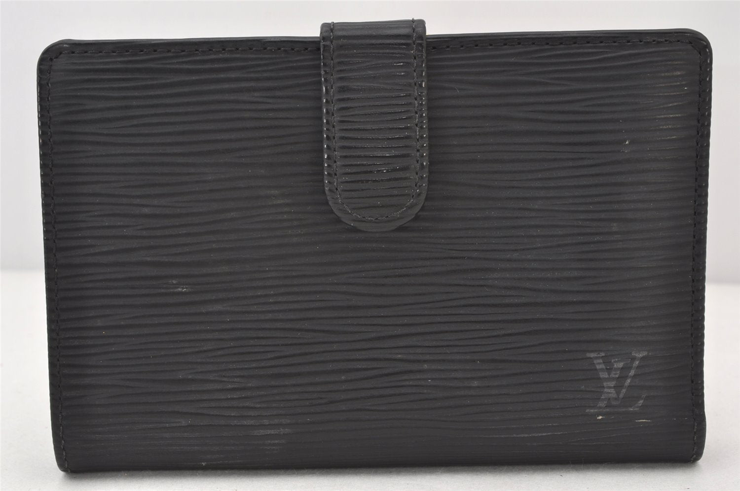 Auth Louis Vuitton Epi Porte Monnaie Billets Viennois Wallet M63242 Black 4814K