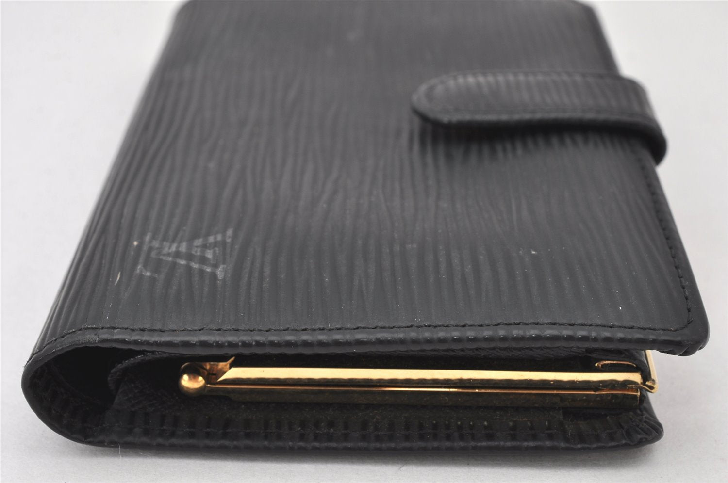 Auth Louis Vuitton Epi Porte Monnaie Billets Viennois Wallet M63242 Black 4814K