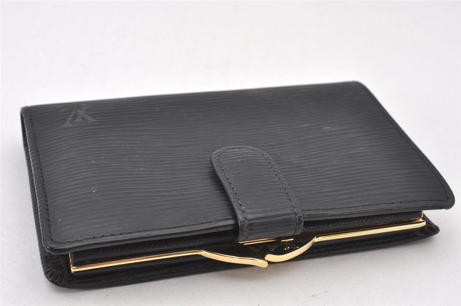 Auth Louis Vuitton Epi Porte Monnaie Billets Viennois Wallet M63242 Black 4814K