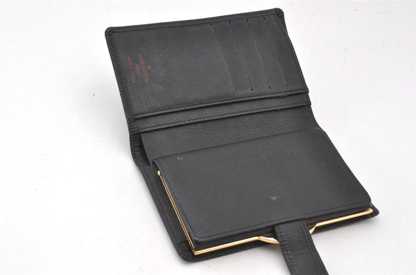 Auth Louis Vuitton Epi Porte Monnaie Billets Viennois Wallet M63242 Black 4814K