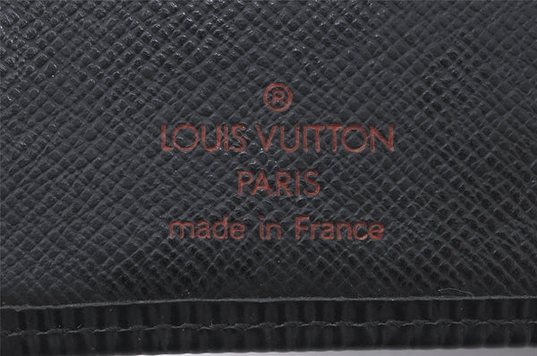 Auth Louis Vuitton Epi Porte Monnaie Billets Viennois Wallet M63242 Black 4814K