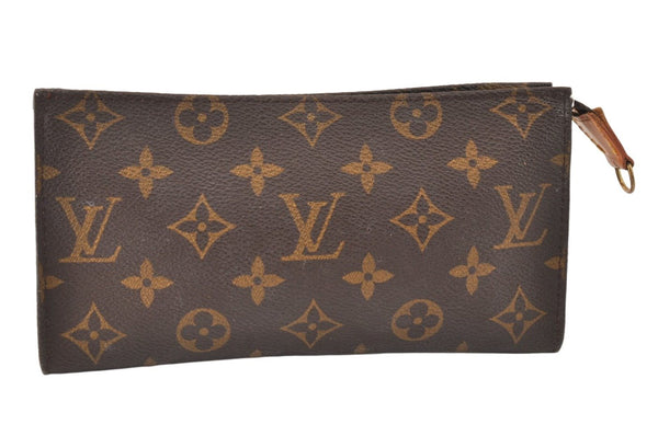 Authentic Louis Vuitton Monogram Pouch For Bucket GM LV Junk 4815K