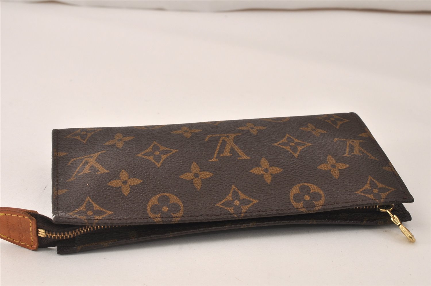 Authentic Louis Vuitton Monogram Pouch For Bucket GM LV Junk 4815K