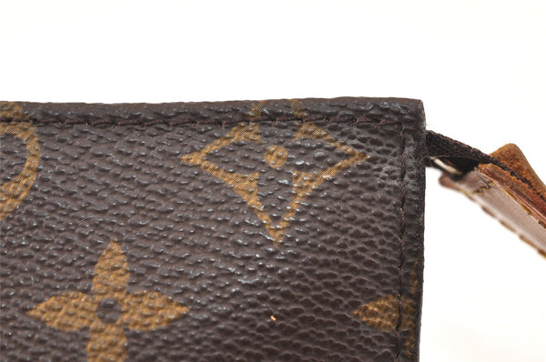 Authentic Louis Vuitton Monogram Pouch For Bucket GM LV Junk 4815K