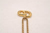 Authentic Christian Dior Gold Tone Chain Pendant Necklace CD 4816J