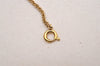 Authentic Christian Dior Gold Tone Chain Pendant Necklace CD 4816J