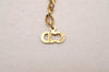 Authentic Christian Dior Gold Tone Chain Pendant Necklace CD 4816J