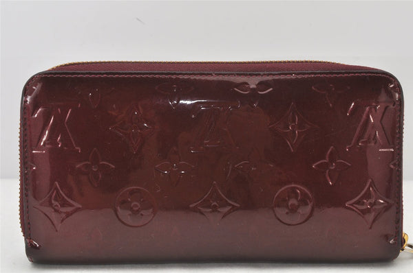 Authentic Louis Vuitton Vernis Zippy Wallet Long Purse Brown M93522 LV 4816K