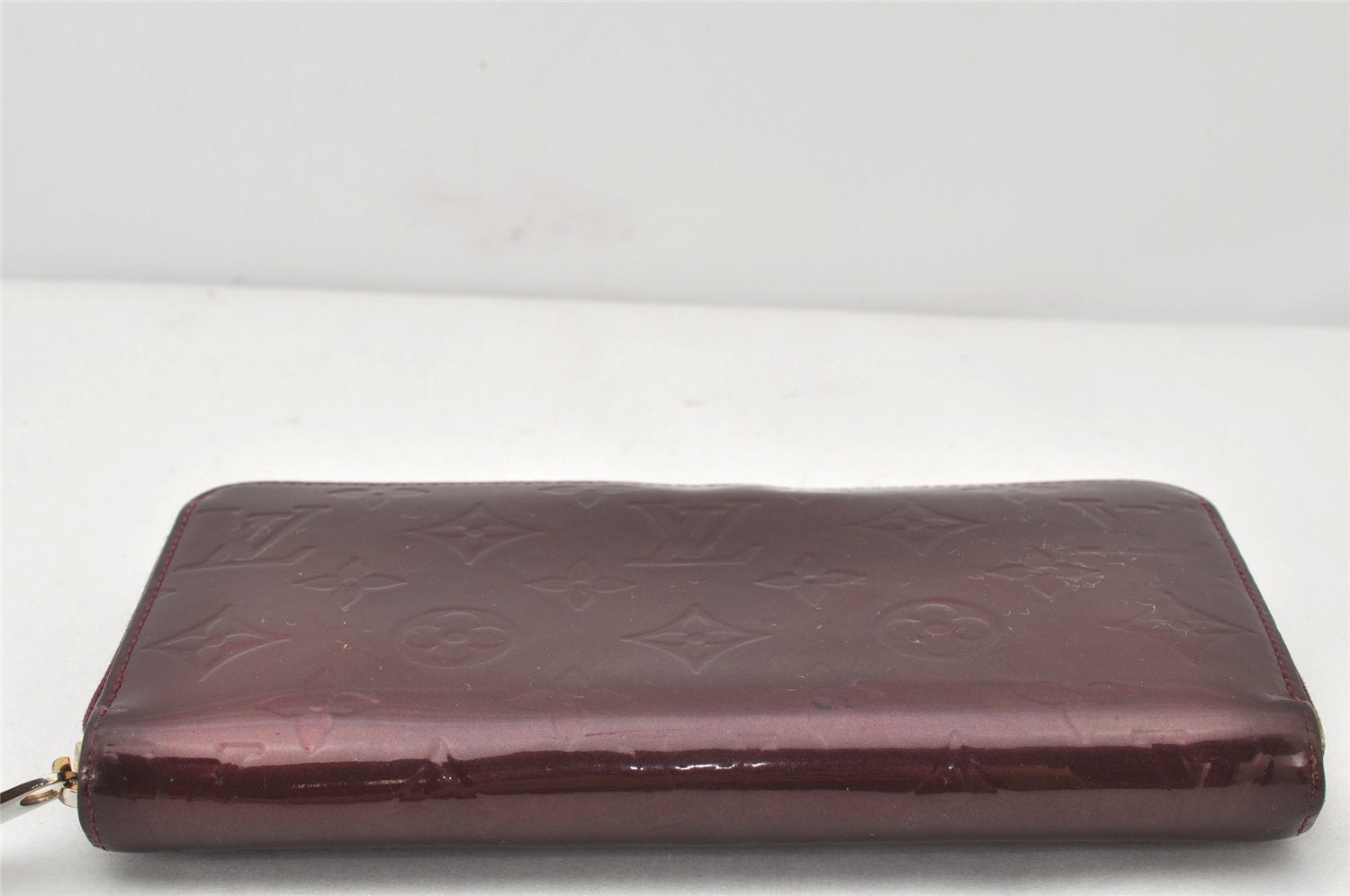 Authentic Louis Vuitton Vernis Zippy Wallet Long Purse Brown M93522 LV 4816K