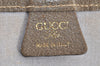 Authentic GUCCI Web Sherry Line GG Plus Shoulder Tote Bag PVC Leather Gray 4821I