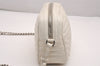 Authentic PRADA Leather Nappa Chain Shoulder Cross Body Bag Purse White 4825J