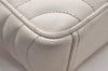 Authentic PRADA Leather Nappa Chain Shoulder Cross Body Bag Purse White 4825J