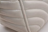 Authentic PRADA Leather Nappa Chain Shoulder Cross Body Bag Purse White 4825J