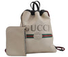 Authentic GUCCI Web Sherry Line Coco Capitan Backpack GG Leather White 4828J