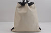 Authentic GUCCI Web Sherry Line Coco Capitan Backpack GG Leather White 4828J