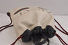 Authentic GUCCI Web Sherry Line Coco Capitan Backpack GG Leather White 4828J