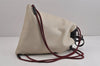 Authentic GUCCI Web Sherry Line Coco Capitan Backpack GG Leather White 4828J