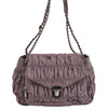 Authentic PRADA Tessuto Gaufre Nylon Chain Shoulder Hand Bag Purple 4829J