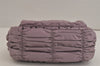 Authentic PRADA Tessuto Gaufre Nylon Chain Shoulder Hand Bag Purple 4829J