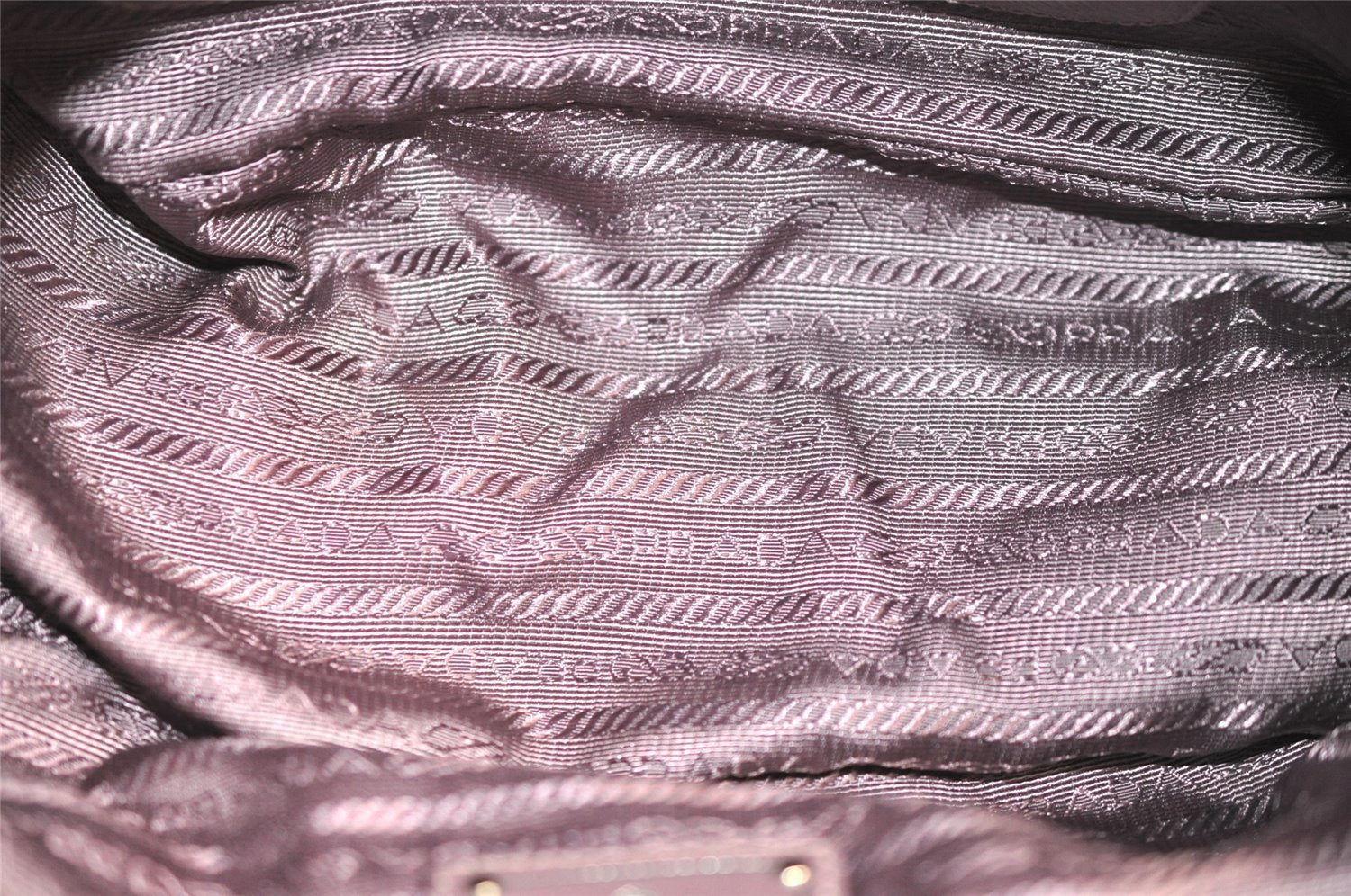 Authentic PRADA Tessuto Gaufre Nylon Chain Shoulder Hand Bag Purple 4829J