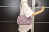 Authentic PRADA Tessuto Gaufre Nylon Chain Shoulder Hand Bag Purple 4829J