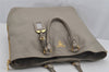 Authentic PRADA Leather Nappa 2Way Shoulder Tote Bag BN2419 Gray 4830J