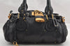 Authentic Chloe Paddington Vintage Leather Shoulder Hand Bag Purse Black 4831I