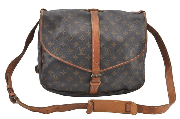 Authentic Louis Vuitton Monogram Saumur 35 Shoulder Cross Bag M42254 LV 4832H