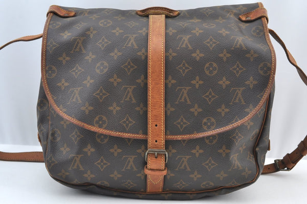 Authentic Louis Vuitton Monogram Saumur 35 Shoulder Cross Bag M42254 LV 4832H