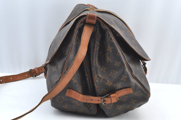 Authentic Louis Vuitton Monogram Saumur 35 Shoulder Cross Bag M42254 LV 4832H
