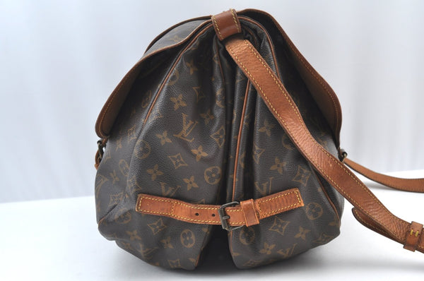 Authentic Louis Vuitton Monogram Saumur 35 Shoulder Cross Bag M42254 LV 4832H