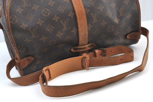 Authentic Louis Vuitton Monogram Saumur 35 Shoulder Cross Bag M42254 LV 4832H