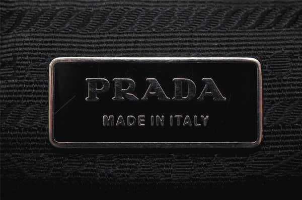 Authentic PRADA Nylon Tessuto Leather Shoulder Cross Body Bag Purse Black 4832J