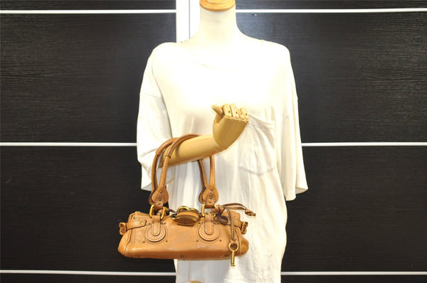 Authentic Chloe Mini Paddington Leather Shoulder Hand Bag Purse Brown 4836I